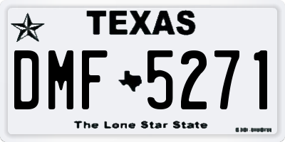 TX license plate DMF5271