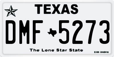 TX license plate DMF5273