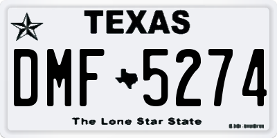 TX license plate DMF5274