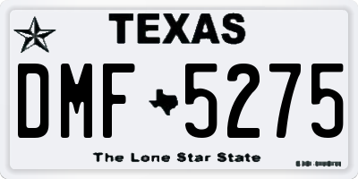 TX license plate DMF5275