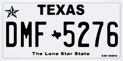 TX license plate DMF5276