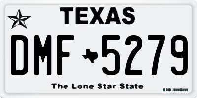 TX license plate DMF5279