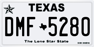 TX license plate DMF5280