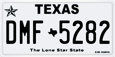 TX license plate DMF5282