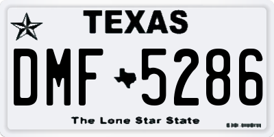 TX license plate DMF5286