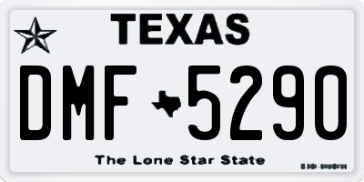 TX license plate DMF5290