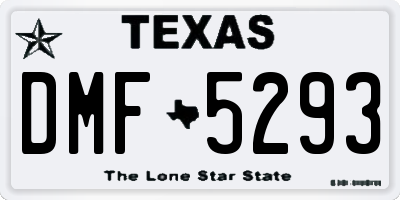 TX license plate DMF5293