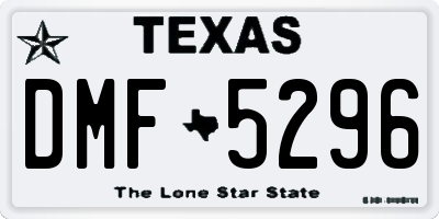 TX license plate DMF5296