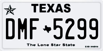 TX license plate DMF5299