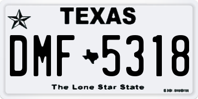TX license plate DMF5318