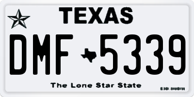 TX license plate DMF5339