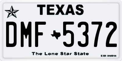 TX license plate DMF5372