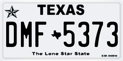 TX license plate DMF5373