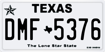 TX license plate DMF5376
