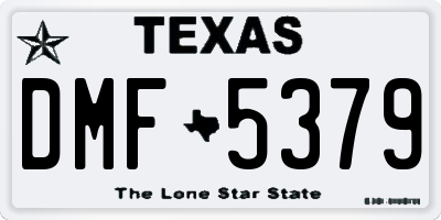 TX license plate DMF5379