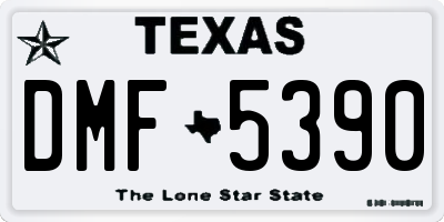 TX license plate DMF5390