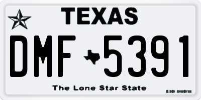 TX license plate DMF5391