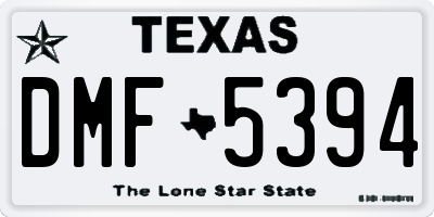 TX license plate DMF5394