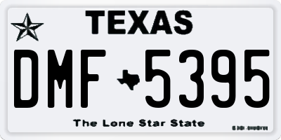 TX license plate DMF5395