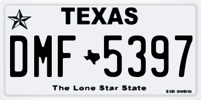 TX license plate DMF5397