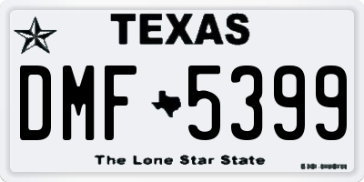 TX license plate DMF5399