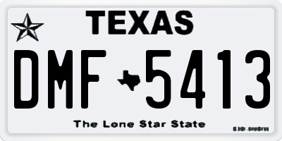 TX license plate DMF5413
