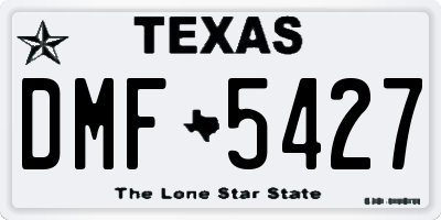 TX license plate DMF5427