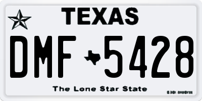 TX license plate DMF5428