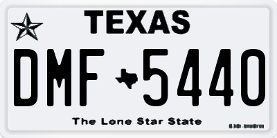 TX license plate DMF5440