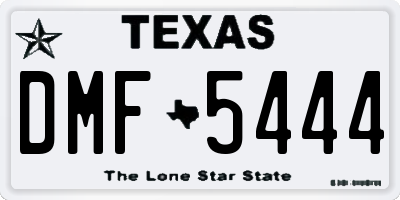 TX license plate DMF5444