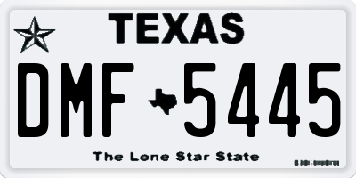 TX license plate DMF5445