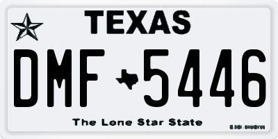 TX license plate DMF5446