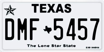 TX license plate DMF5457