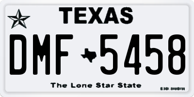 TX license plate DMF5458