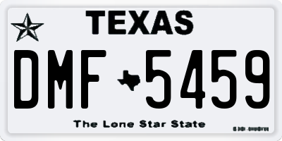 TX license plate DMF5459