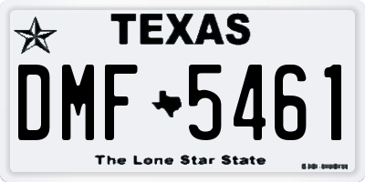 TX license plate DMF5461