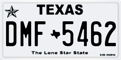 TX license plate DMF5462