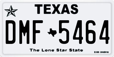 TX license plate DMF5464