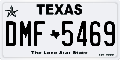 TX license plate DMF5469