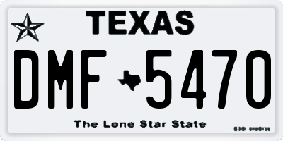 TX license plate DMF5470