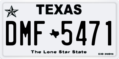 TX license plate DMF5471