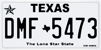 TX license plate DMF5473