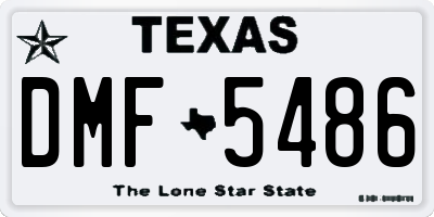 TX license plate DMF5486