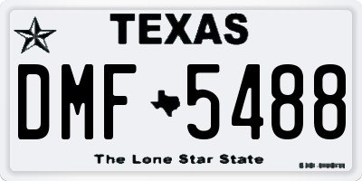 TX license plate DMF5488