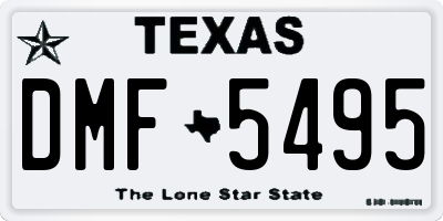 TX license plate DMF5495