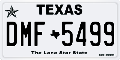 TX license plate DMF5499
