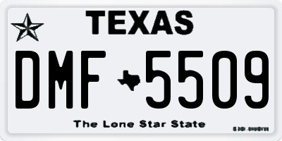TX license plate DMF5509