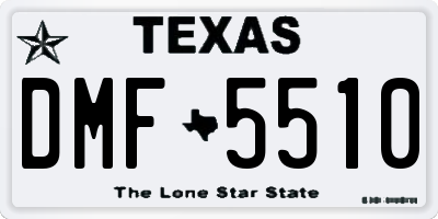 TX license plate DMF5510