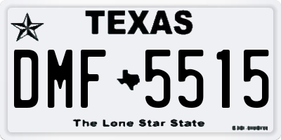 TX license plate DMF5515