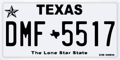 TX license plate DMF5517